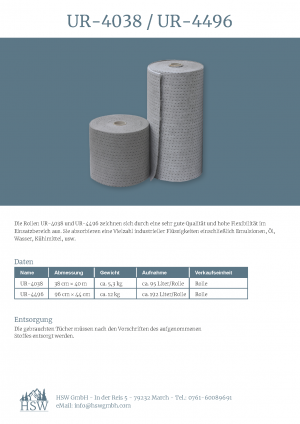 UR-4038 & UR-4496 Datenblatt
